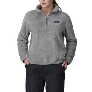 Patagonia Women's Salt Gray Los Gatos 1/4 Zip Fleece Pullover Sweaters Size M